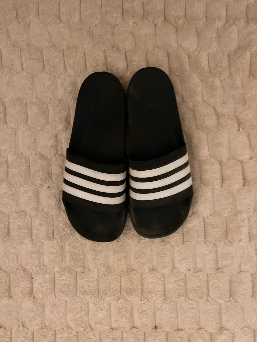 Black and White mens Slide Sandals - Comfortable Everyday Slip-Ons